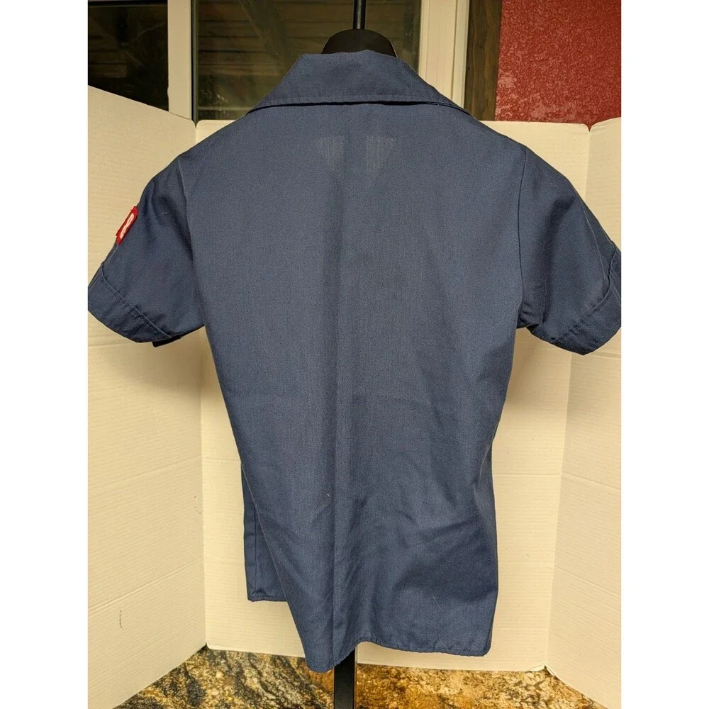 Vintage 70s Boy Scouts of America Boys Medium & Large BSA Uniform Button Up